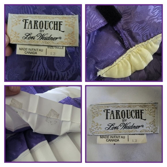 1980s Royal purple dress set by Farouche - Picture 5 of 5